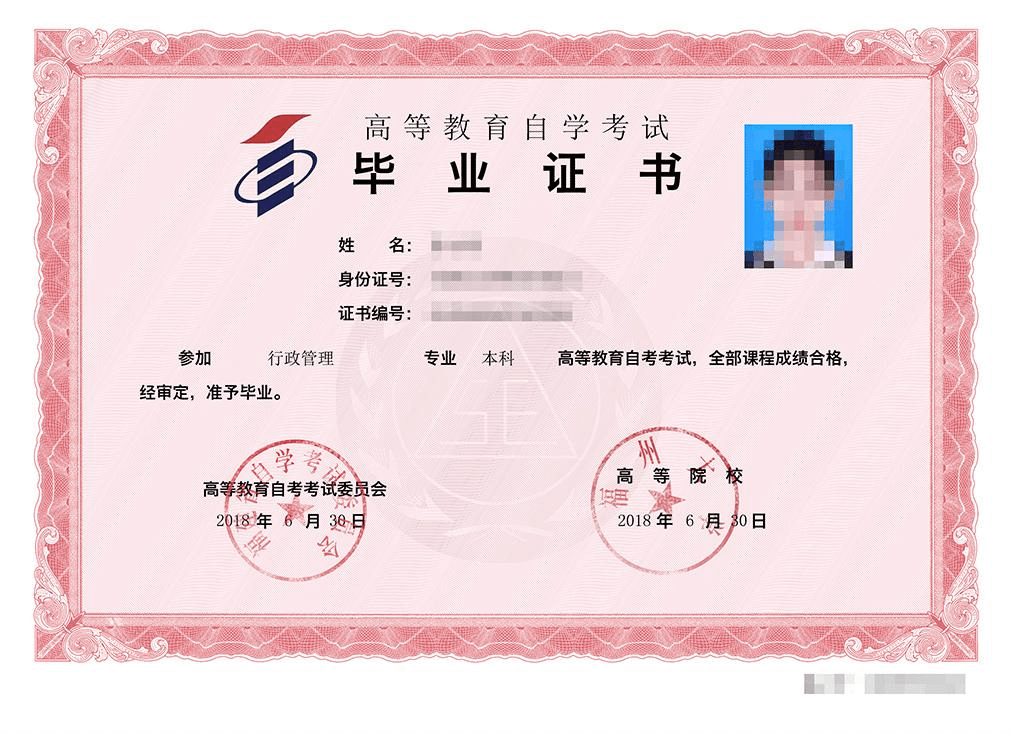 自學考試畢業證