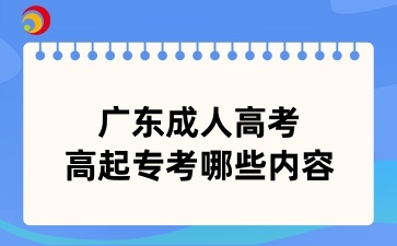 廣東成人高考高起專考哪些內(nèi)容